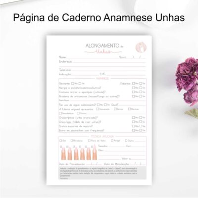 Caderno Anamnese unhas, alongamento - Image 3