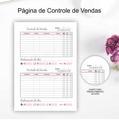 Controle de Vendas 2 dias por página - Permanente - Image 3